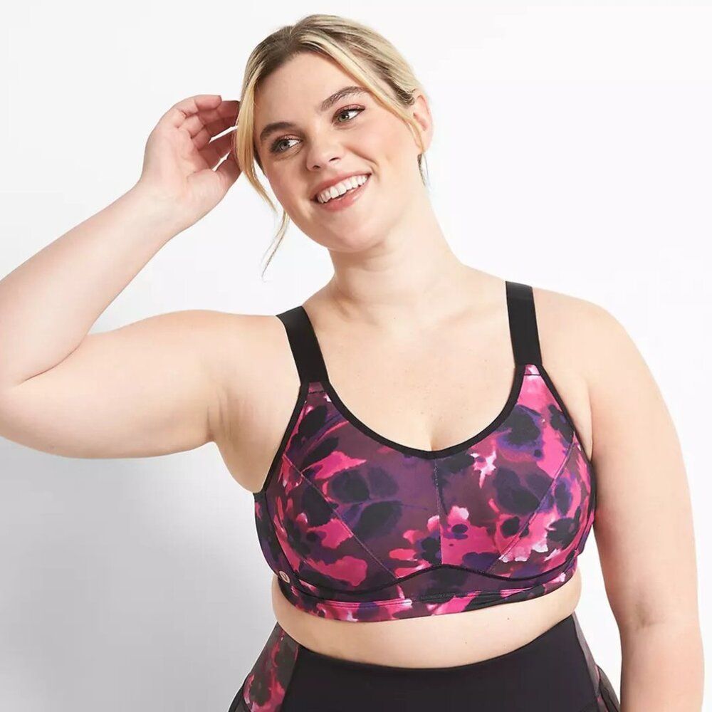 Lane Bryant LIVI Active High-Impact Wicking Underwire Sport Bra Gym Size 44DD